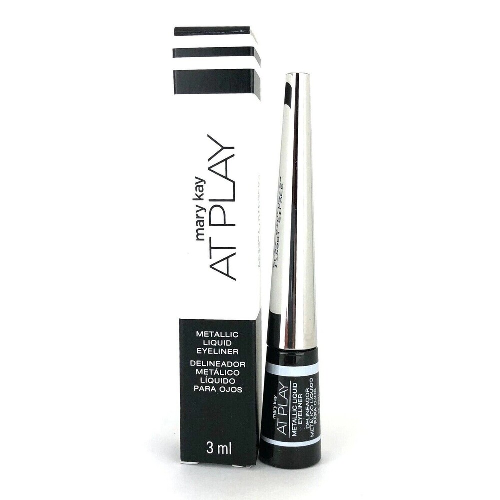Mary Kay At Play Metallic Liquid Eyeliner SILVER 177981 NEW In Box Discontinued